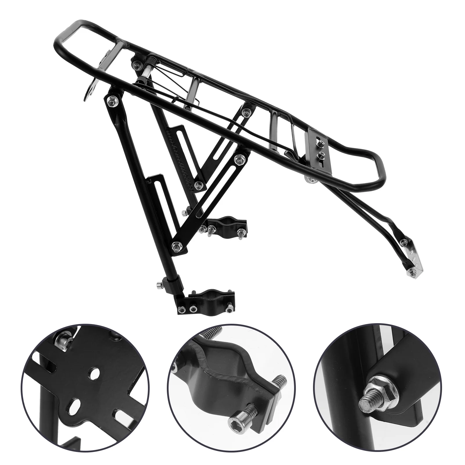 

Bike Rear Rack Aluminum Alloy Durable Lightweight Simple Design Suitable for Road Mountain Bikes Carrier Luggage Rack
