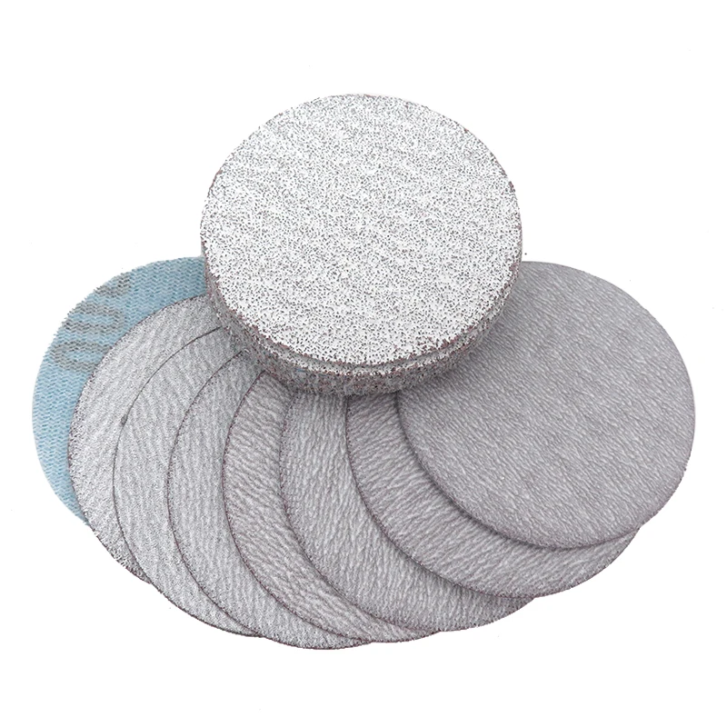 50PCS 2 Inch 50mm Sanding Discs Hook and Loop White Dry Grinding Sandpaper 60 to 10000 Grit Automotive Polishing for Rotary Tool