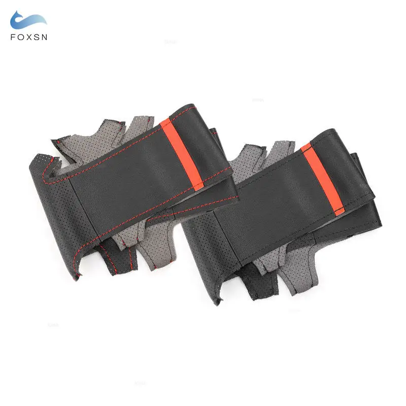 Car Hand Sewing Steering Wheel Cover Trim Accessories For Mercedes Benz E-Class W211 G-Class W463 2002 2003 2004 2005 2006 2007 view 2