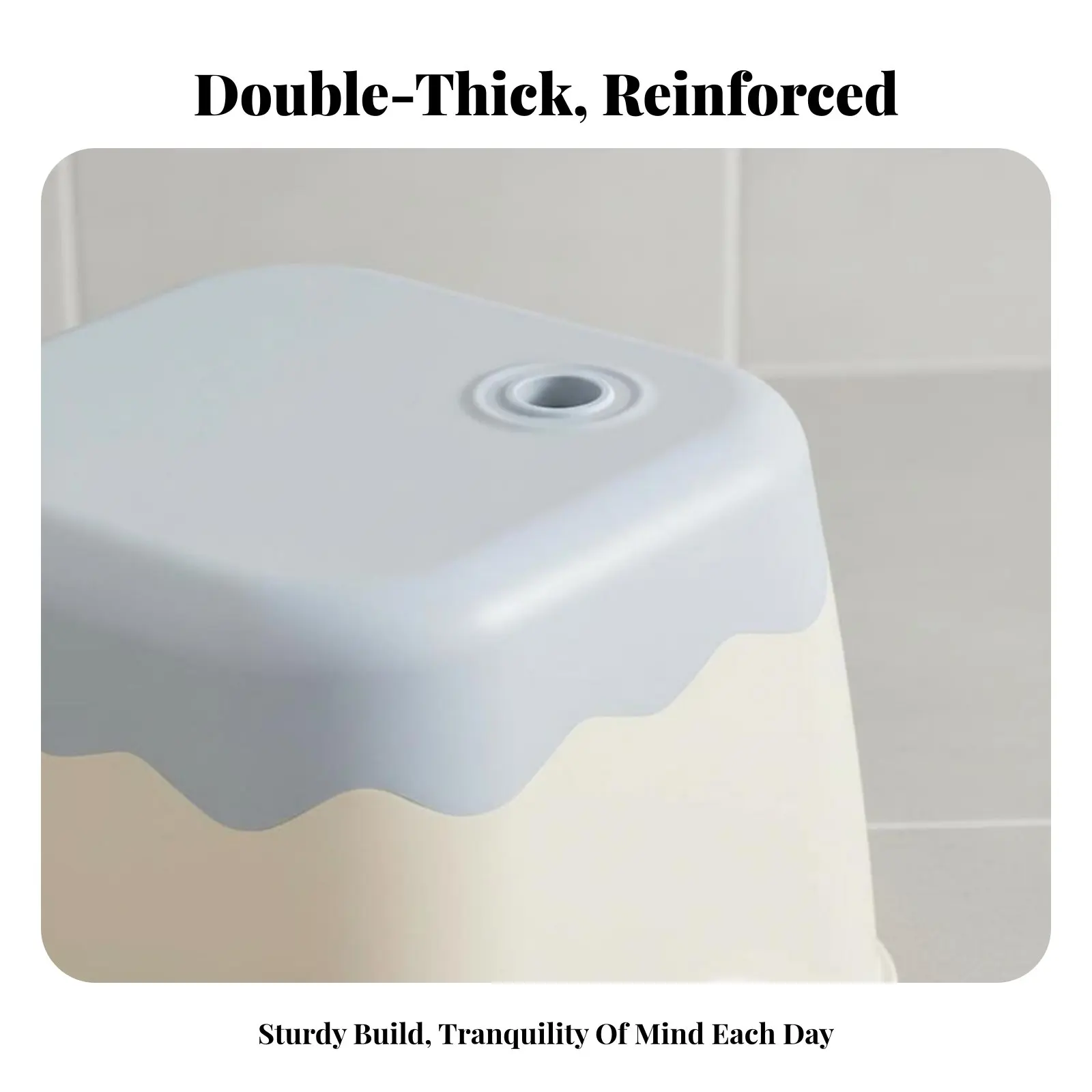 Stackable Utility Stool Thickened Construction Household Furniture Anti-Slip Surface Lightweight for Seniors, Children, Entryway