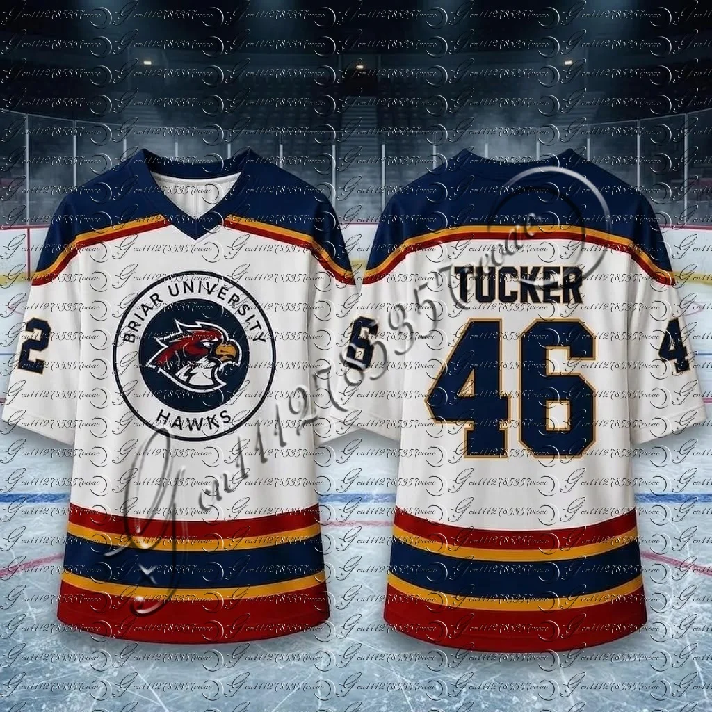 2026 Neues Y2k Briar University Hawks Nr. 66 Di Laurentiis Kurzarm-Hockeytrikot 3D-Allover-Print Atmungsaktiv Familien-Set