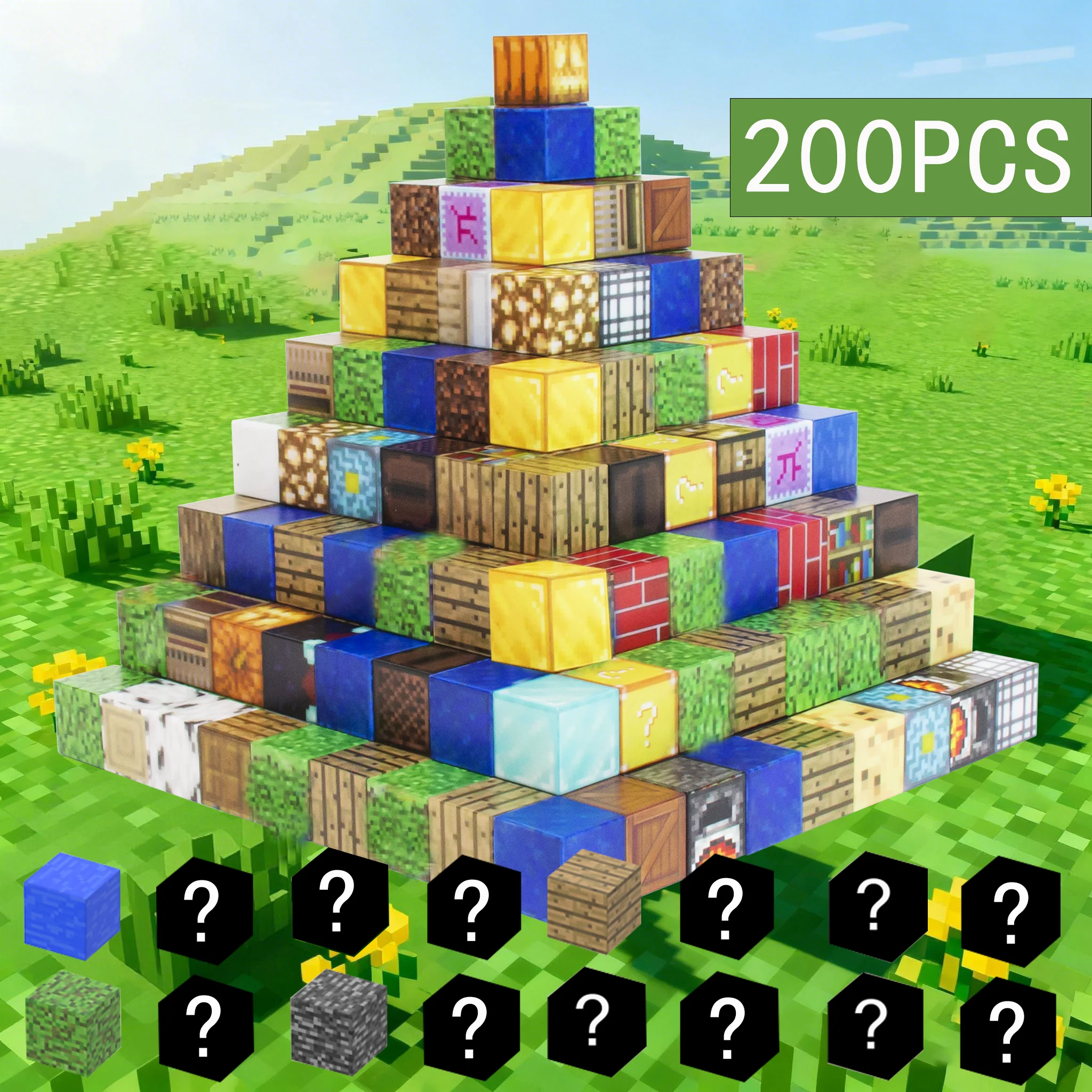 Zestaw magnetycznych klocków GIROMAG 200 elementów z małą zabawką, edukacyjne zabawki STEM dla dzieci w wieku 3-12 lat, kreatywne zabawy budowlane.