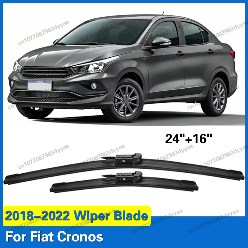 

Front Wiper Blades For Fiat Cronos 2018 2019 2020 2021 2022 Car Brush Double Rubber Windshield Wiper 24''+16''