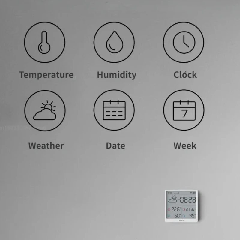 Imagem -05 - Duka-lcd Medidor de Temperatura e Umidade Digital Home Interior Termômetro Higrômetro Sensor Medidor Estação Meteorológica Youpin Novo