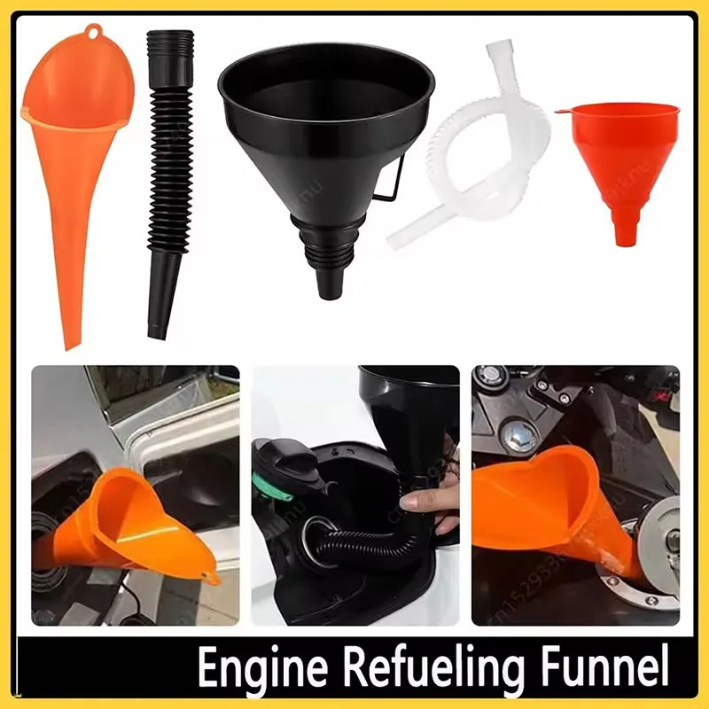 1Set Fuel Transfer Funnel with Detachable Spout And Filter for Car Van Truck Motorcycle - Diesel Petrol Accessory for Garage