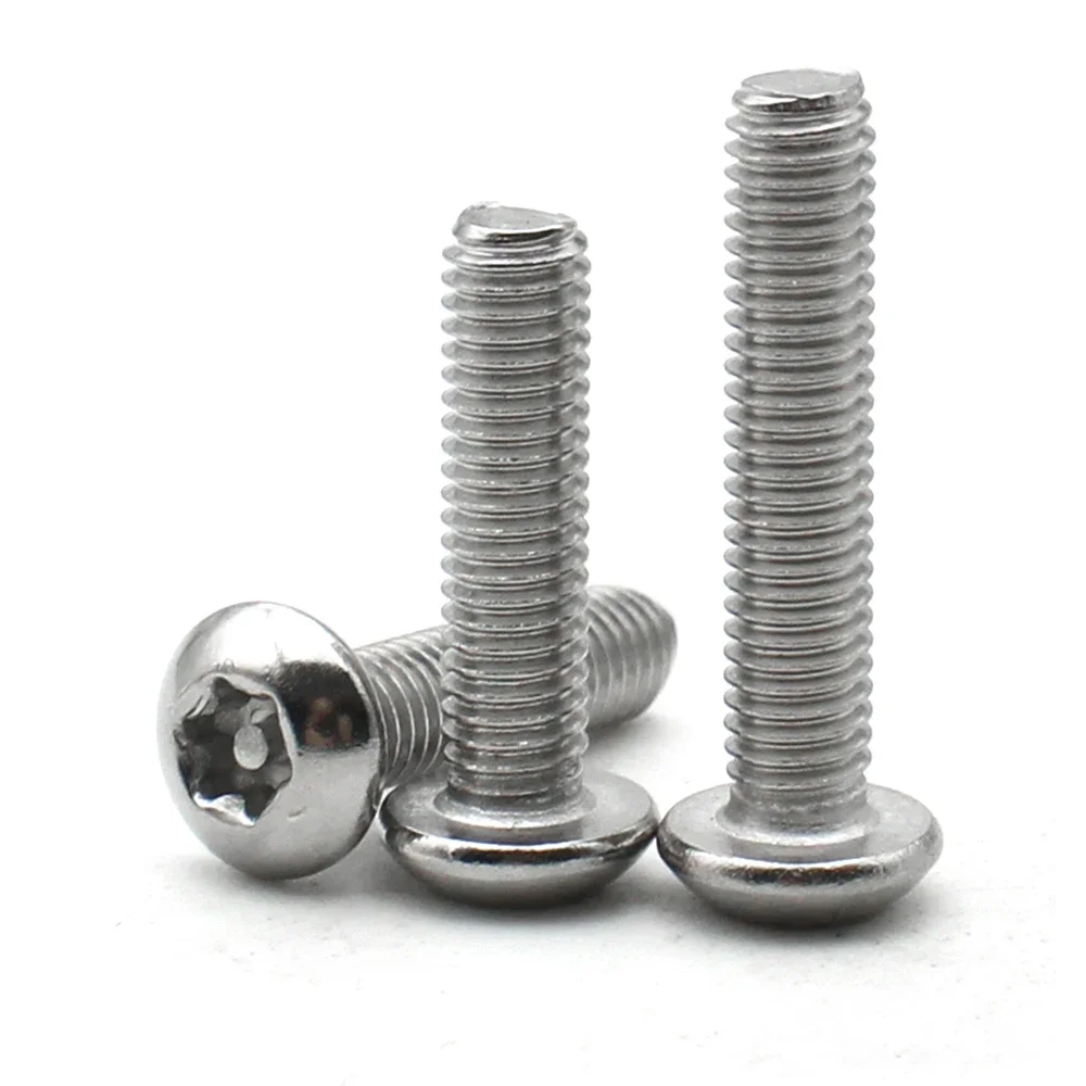 M2 M3 M4 M5 M6 M8 M10 304 Stainless Steel Six Lobe Torx with Pin Round Head Button Security Screw Bolt Anti-theft Tamper Proof - Image 4