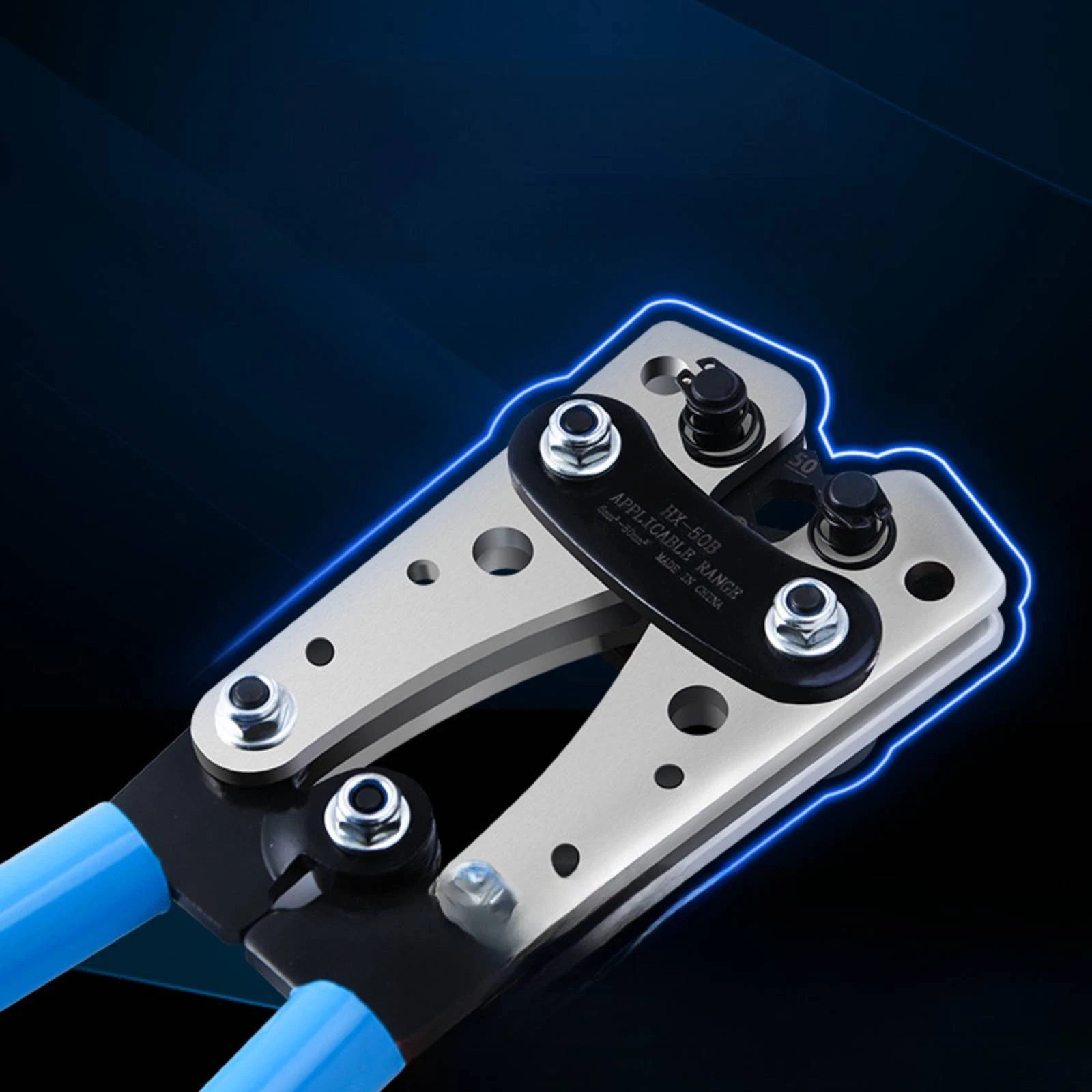 

Terminal Crimper Locking Pin Cable Lug Crimper Manual Crimp Tool Non-Slip Grip