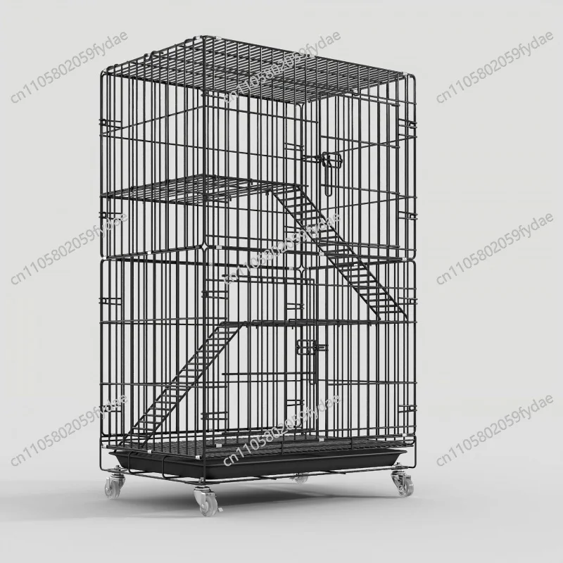 Cat Cage Movable Cat Nest with Toilet Cattery  Room Double Layer Three Layers and Four Layers  Villa