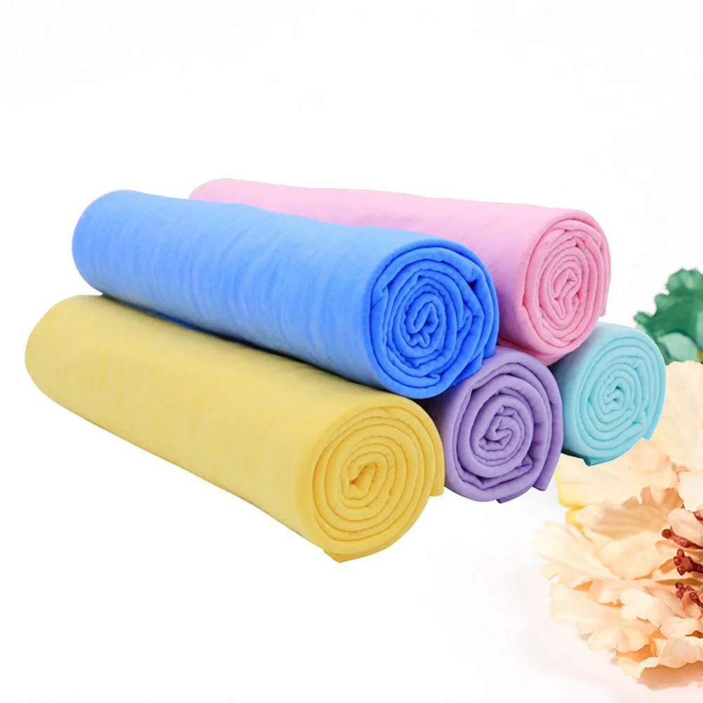 5PCS Magical Care Synthetic PVC Deerskin Cloth Towel Car Wash Function Cleaning Absorbent Hand Machine Conjuring Cable Illusion