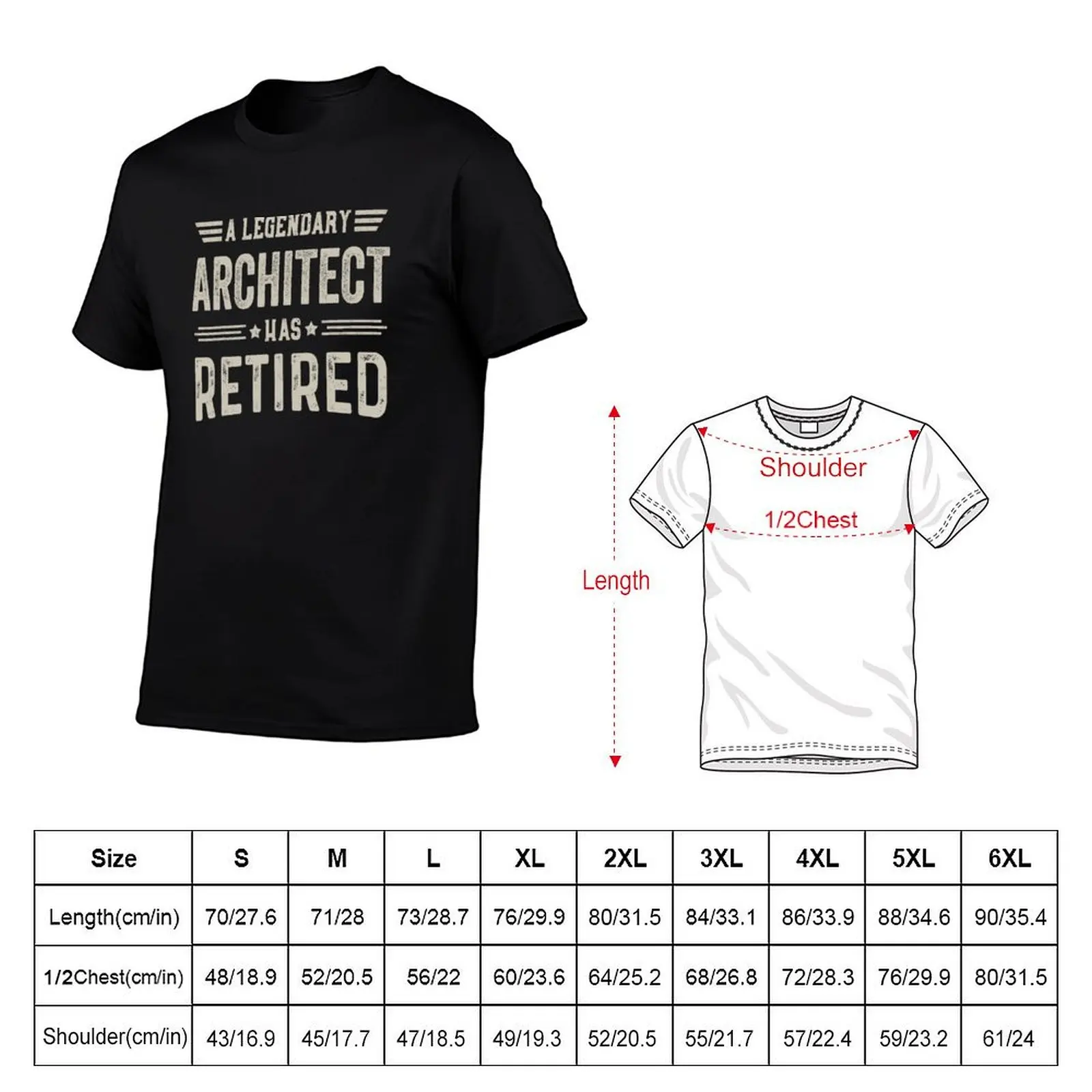 The Legendary Architect Has Retired T Shirt, Architect Retirement Party Gift, Legend, Retiring Birthday Christmas Gift T-Shirt
