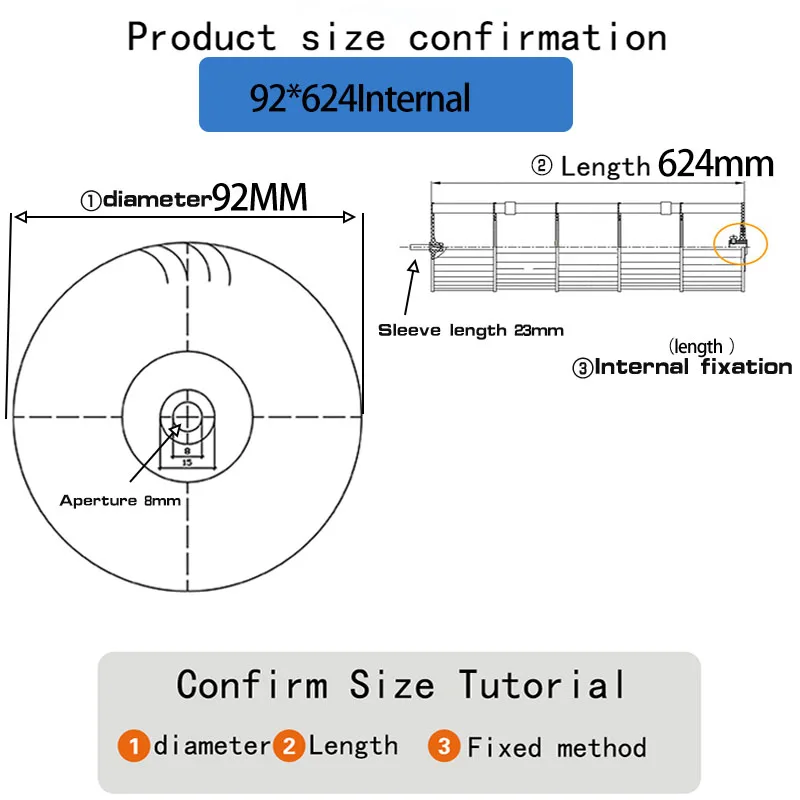 

Suspended air conditioning rotor blades Air conditioning machine room rotor through flow fan blades Fan blades92*624in