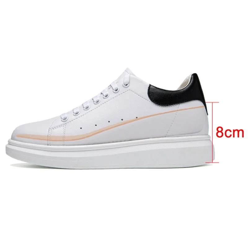 Luxury elevator shoes men women sneakers height increasing shoes invisible 8cm heighten sports shoes man taller lift white shoes