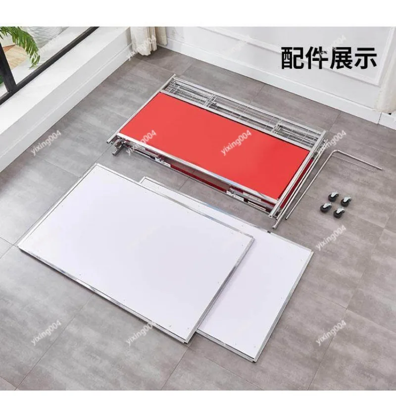 Stainless Steel Folding Promotion Cart Supermarket Clothing Store Display Stand
