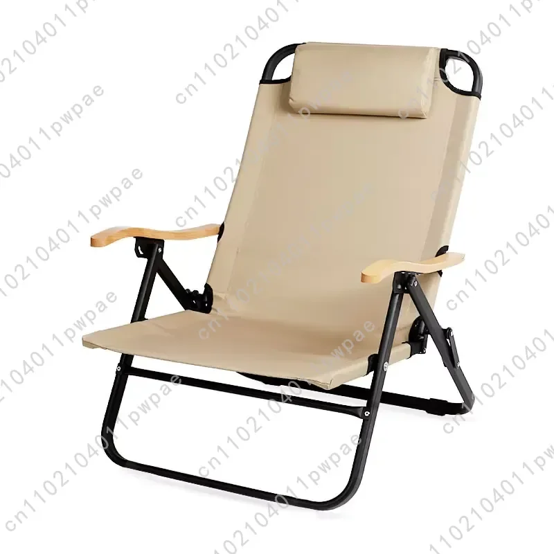 portable folding chair, four-stage adjustable backrest, aluminum alloy recliner, suitable for camping, picnicking