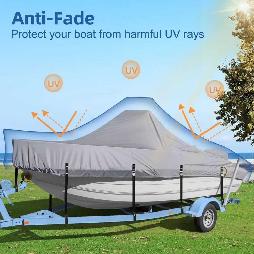 outdoor furniture Center Console Boat Cover, 900D Heavy Duty Boat Center Console Cover,Waterproof BoatCovers16-18.5 FTwithMotor