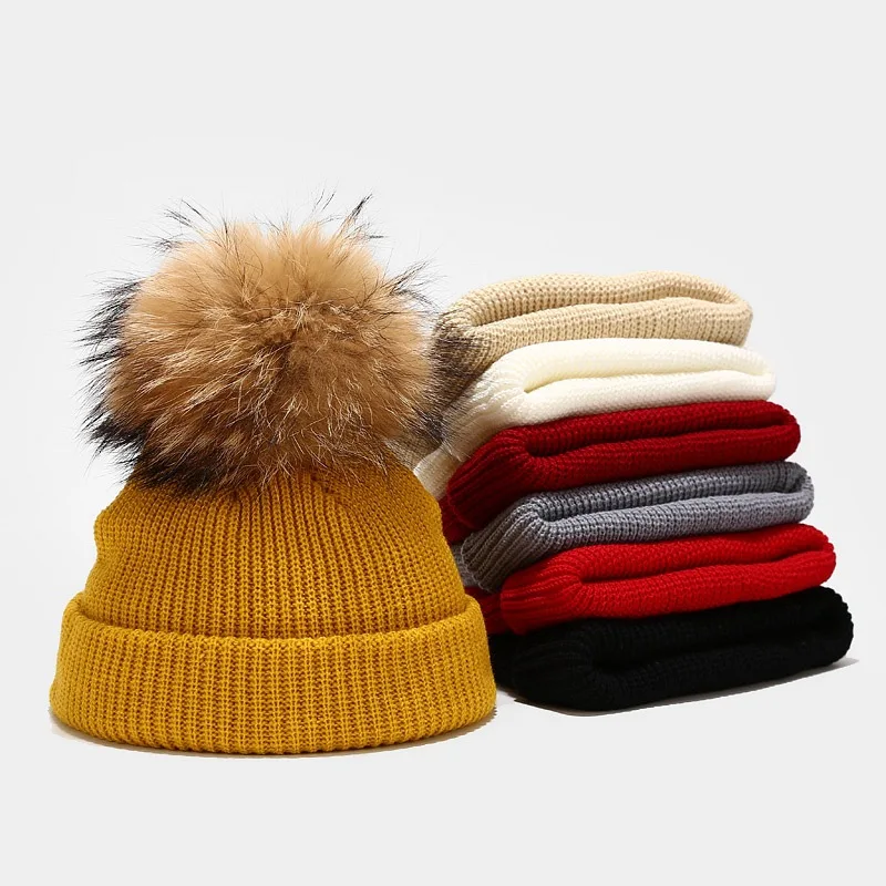

Fashion Soft Baby Girls Boys Winter Warm Ribbed Skullies Beanies Newborn Kids Breathable Knitted Hats Cute Pom Pom Accessories