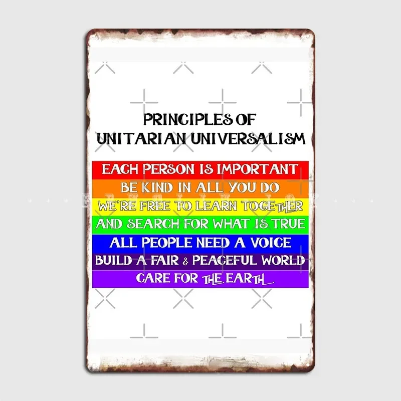 Uu 7 Principles Of Unitarian Universalism Metal Sign Club Party Living Room Designing Wall Plaque Tin Sign Poster