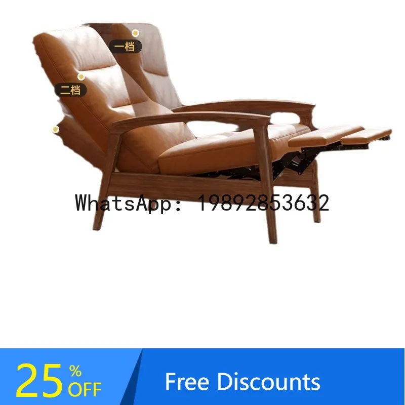 

CZ Solid Wood Multifunctional Sofa Chair Small Apartment Lazy Home Living Room Single Leisure Chair
