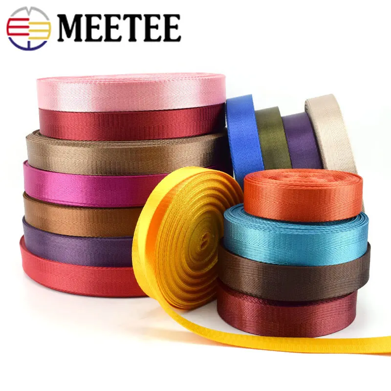 5Meters 20-50mm Nylon Webbing Tape Decorative Bag Backpack Strap Safety Belt Dog Collar Thick Ribbon Band DIY Sewing Accessories