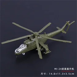 Mini Puzzle Building Toys Desktop Ornaments Soviet MI-24V Helicopter Gunship Assembly Airplane Plastic Military Model