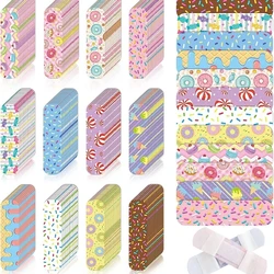 50pcs/set Cartoon Doughnut Pattern Band Aid PE Waterproof Plasters Wound Dressing Patch Adhesive Bandages Kawaii Woundplast Tape