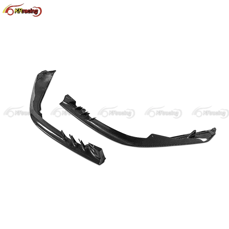 OEM Style Dry Carbon Fiber Car Front Lip Side Splitters Flaps For Ferrari SF90 2019-2022