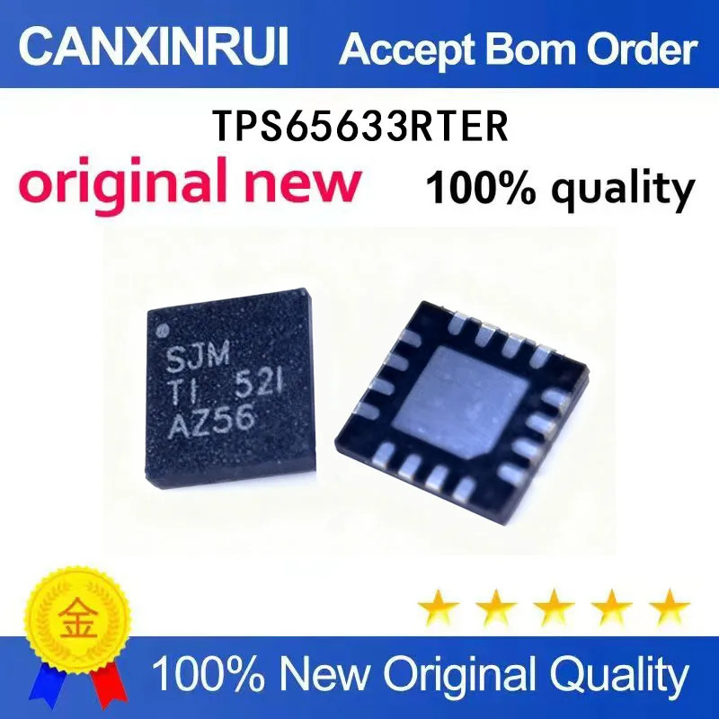

(5-100 Pieces) TPS65633RTER TPS65633 silk screen SJM QFN16 brand new original