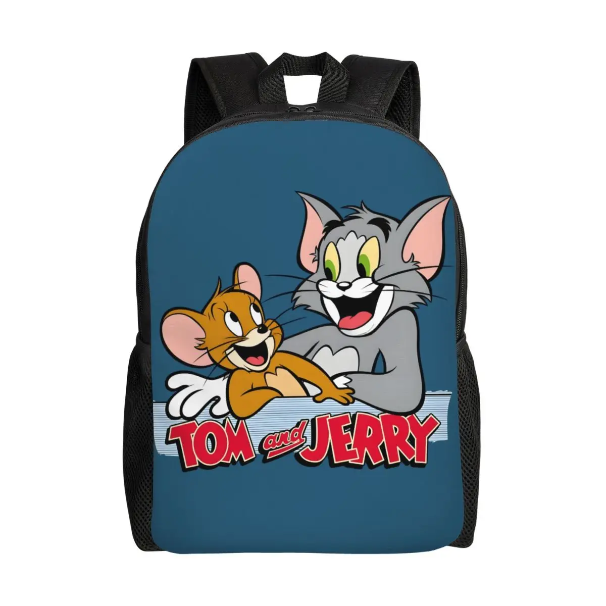 

Рюкзак для ноутбука Tom Cat и Jerry Mouse на заказ, женский и мужской модный рюкзак для школьников, сумка Happy Friends