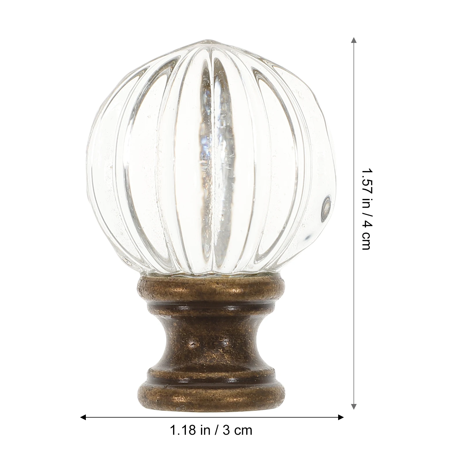 

Glass Ball Finial Decorative Light Knob Sturdy Copper Base Modern Lamp Decoration For Table Floor Lamp Living Room Study Office