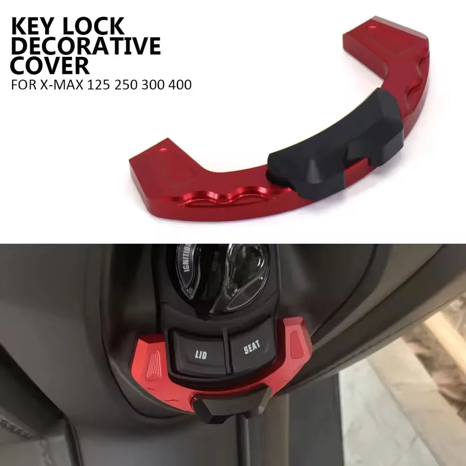 

For Yamaha X-MAX125 X-MAX250 X-MAX300 2017-2023 X-MAX400 XMAX 125 250 X-MAX 300 400 CNC Electric Door Lock Decorative Cover