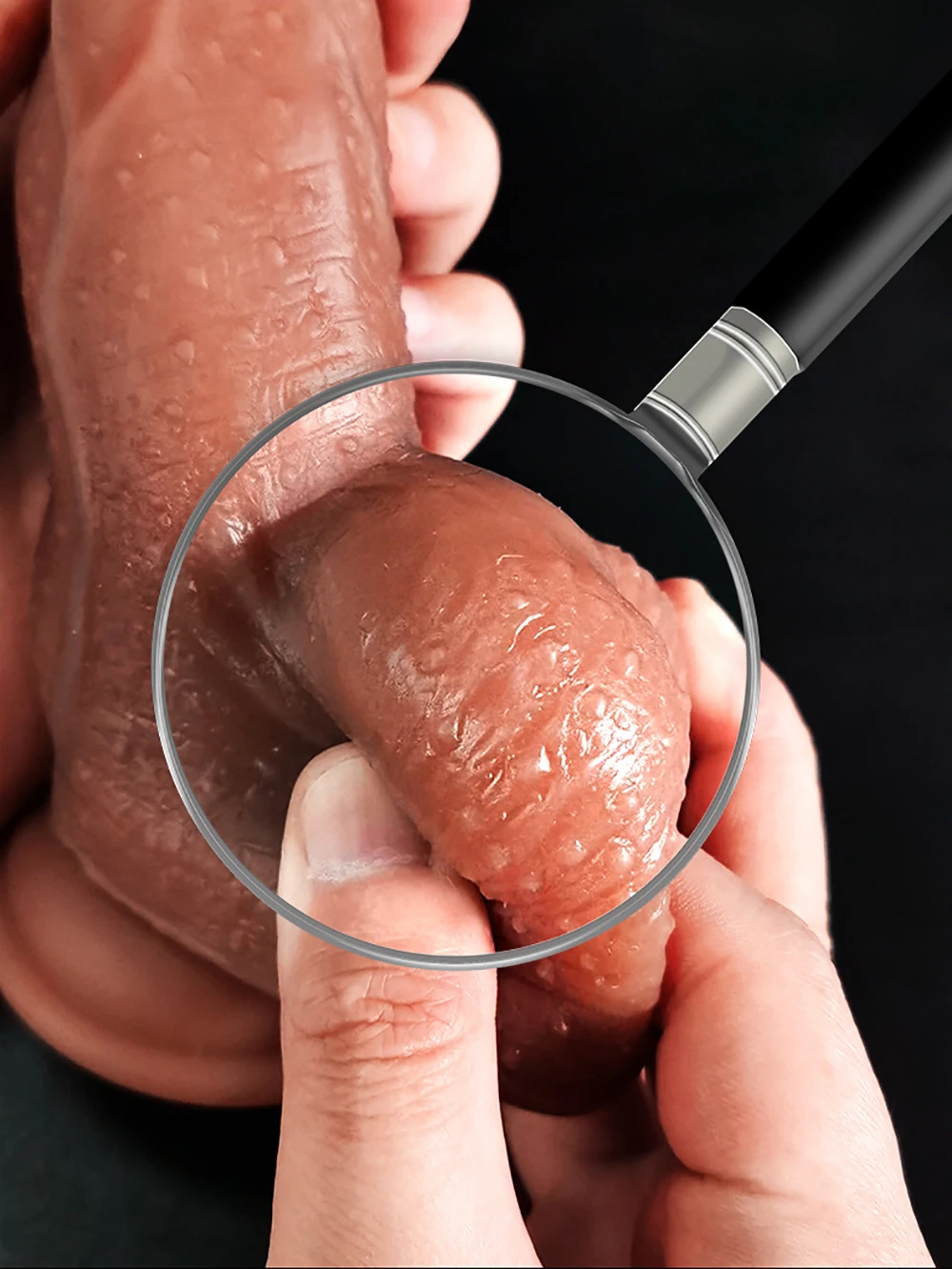 Strong Male Sliding Foreskin Big Dildo Skin Feel Suction Cup Thick Cock Anal Adult Toy for Men Women Gay Double Silicone Penis