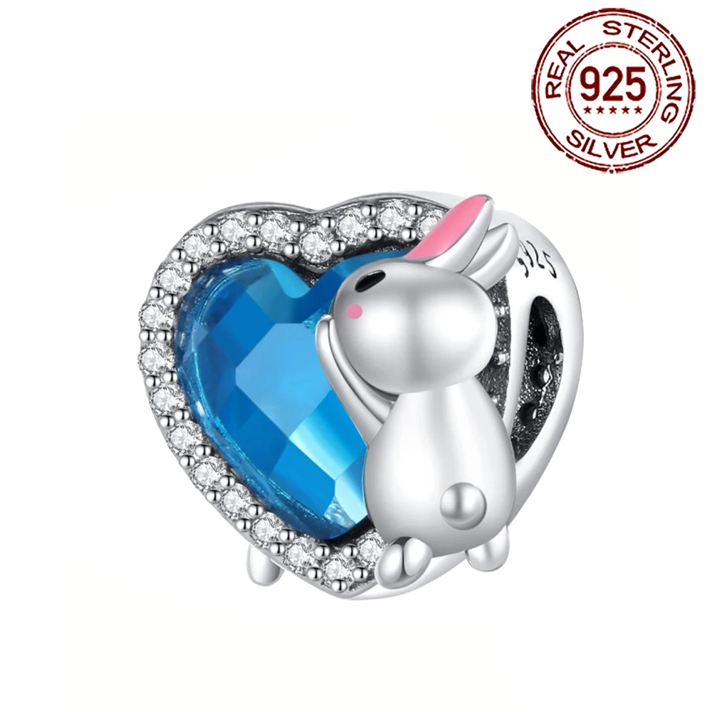 

Danturn 925 Sterling Silver Original Beads Little Bunny Dangle Charm fit Snake Chain Bracelet Fashion Women Jewelry Making
