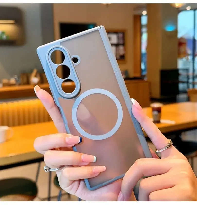 For Samsung Galaxy Z Fold 8 Ultra Case Deluxe Matte Skin-Friendly Silicone Magnetic Back Cove Shockproof For Magsafe Funda