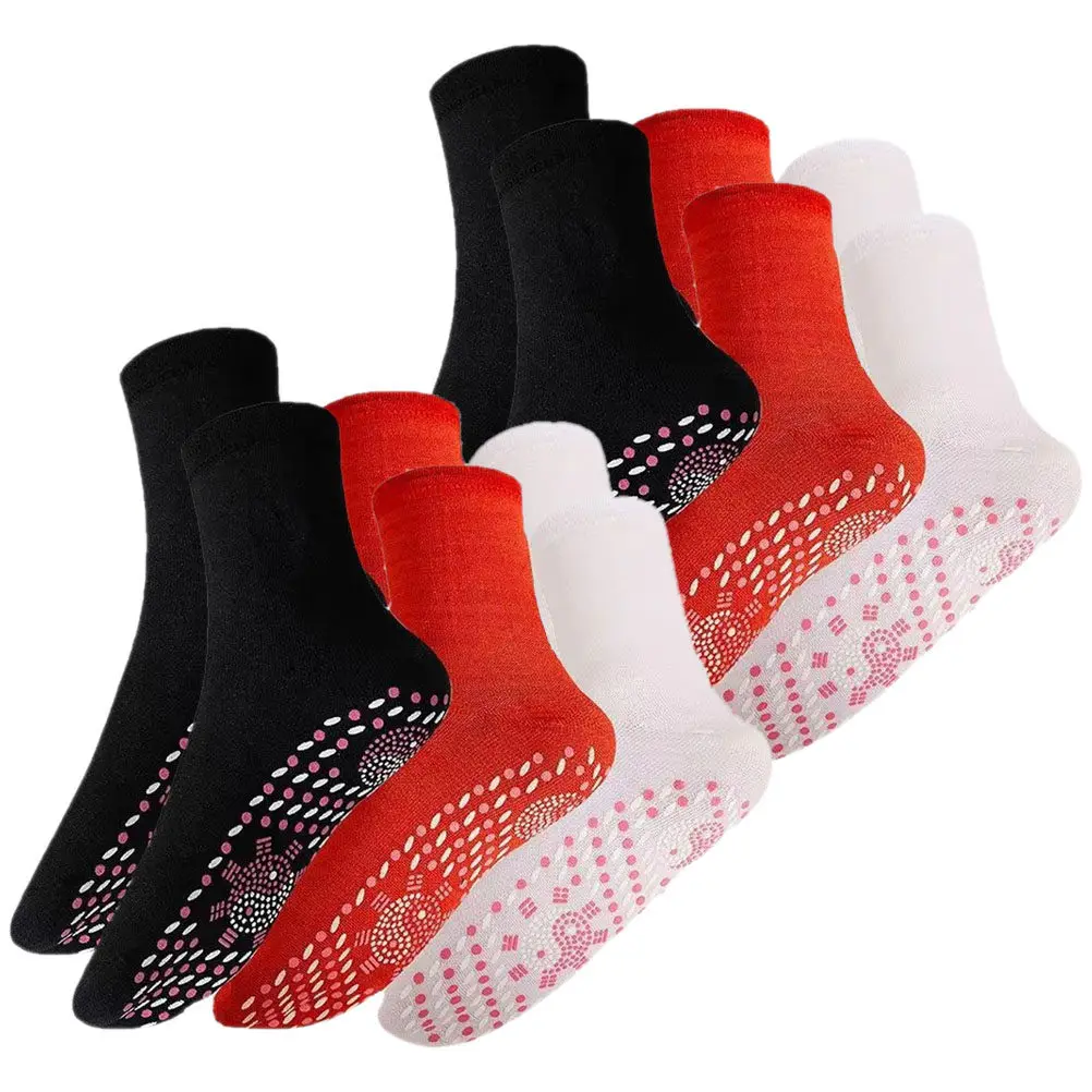 

6Pairs Winter Self Heating Socks Elastic Cotton Thick Warm Breathable Ski Hiking Running Comfortable Heated Socks for Men Women