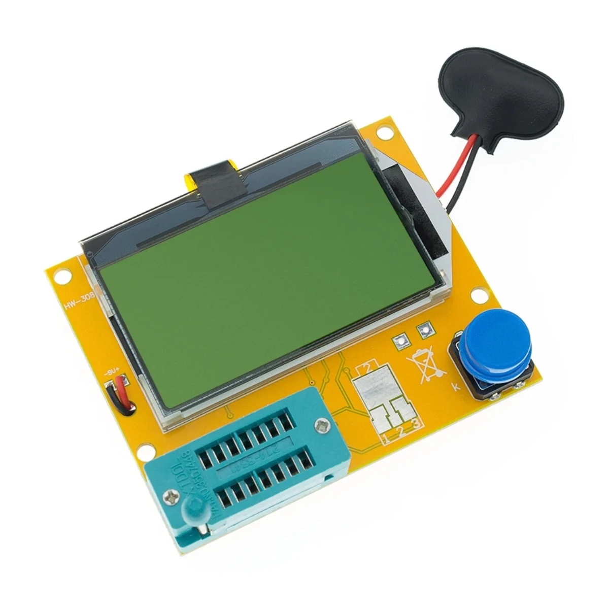 LCR-T4 12846 LCD ATMEGA328 الترانزستور الرقمي تستر متر الخلفية ديود صمام ثلاثي السعة ESR MOS/PNP/NPN L/C/R B03