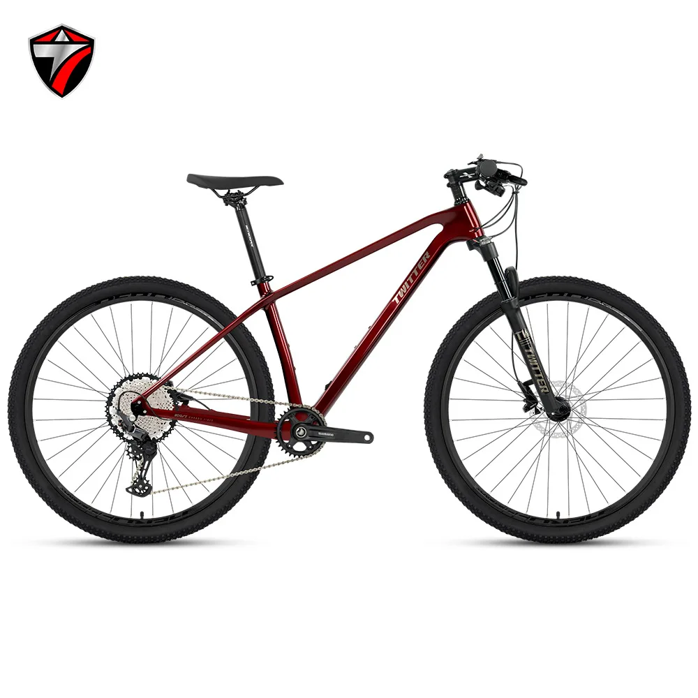 Warrior Pro Carbon Fiber Mountain Bike 12-Speed Hydraulic Disc Brakes Boost Thru-Axle Deore/M6100 34T Cassette Magnesium Alloy