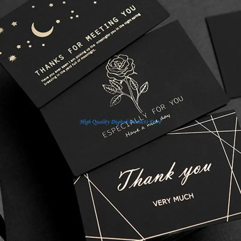 بطاقات شكر فارغة من U2JE مع مغلفات وملصقات لحفلات الزفاف التجارية #5