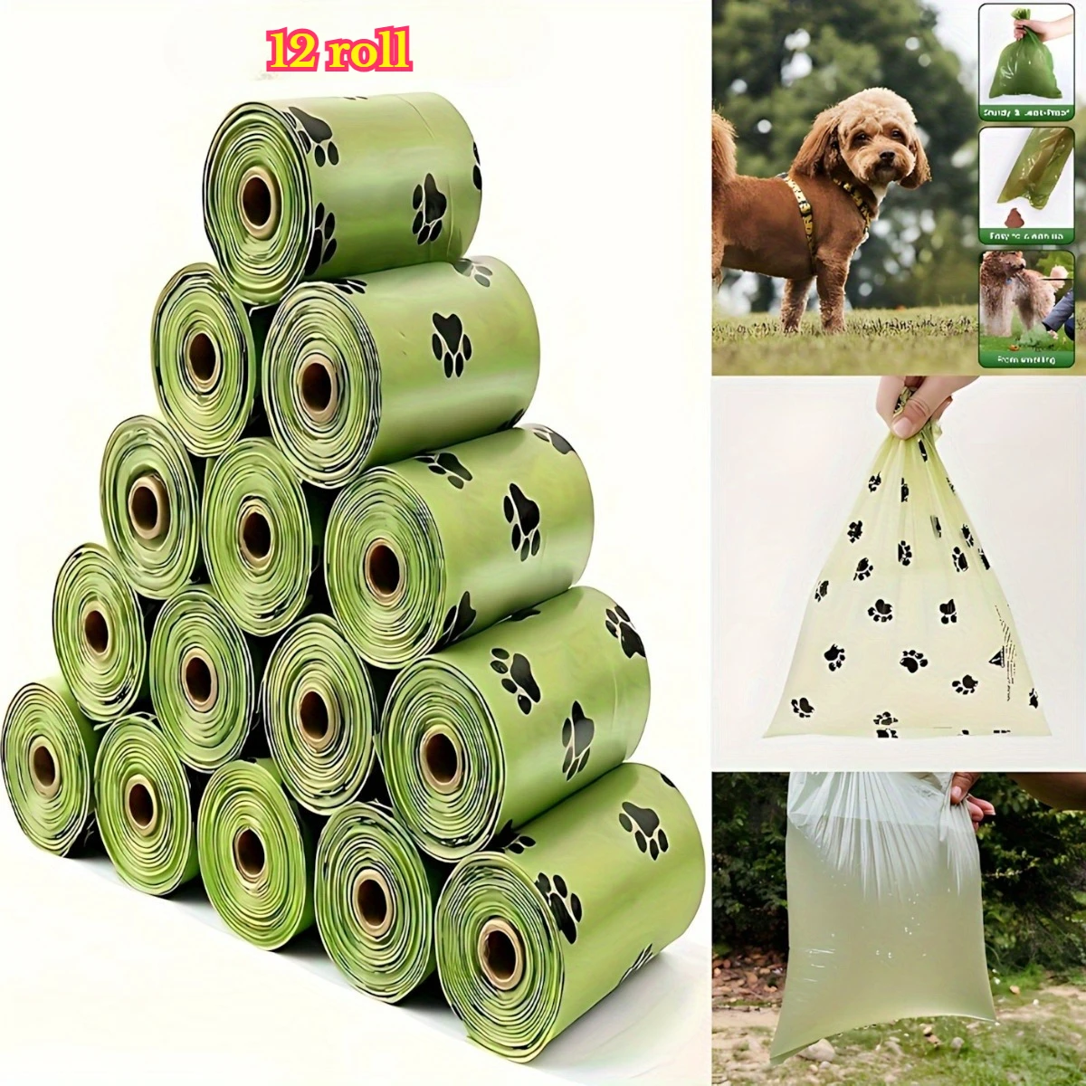 [sacolas-para-coco-de-cachorro]-12-rolos-de-sacolas-ultra-finas-para-coco-de-cachorro-180-pecas-sacolas-portateis-a-prova-de-vazamentos-e-controle-de-odor-para-animais-de-estimacao