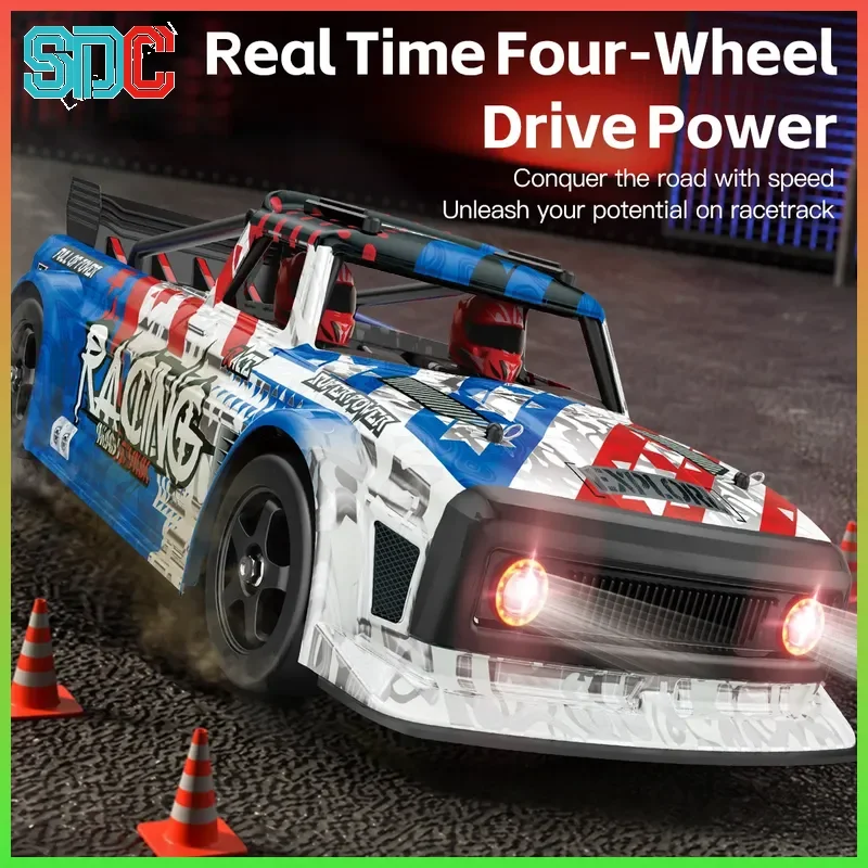 سيارة مسطحة كهربائية ذات دفع رباعي بمقياس 1:12 لعبة تحكم عن بعد بدون فرش للأطفال مع سرعة عالية 60 كم/ساعة وصلت حديثًا