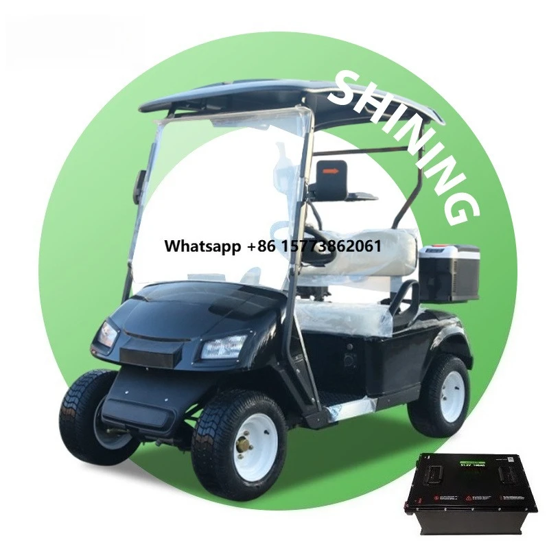 Steel Golf Cart with 5KW AC Motor 60km/h Speed Closed Electric Design Fridge & Trolley Features