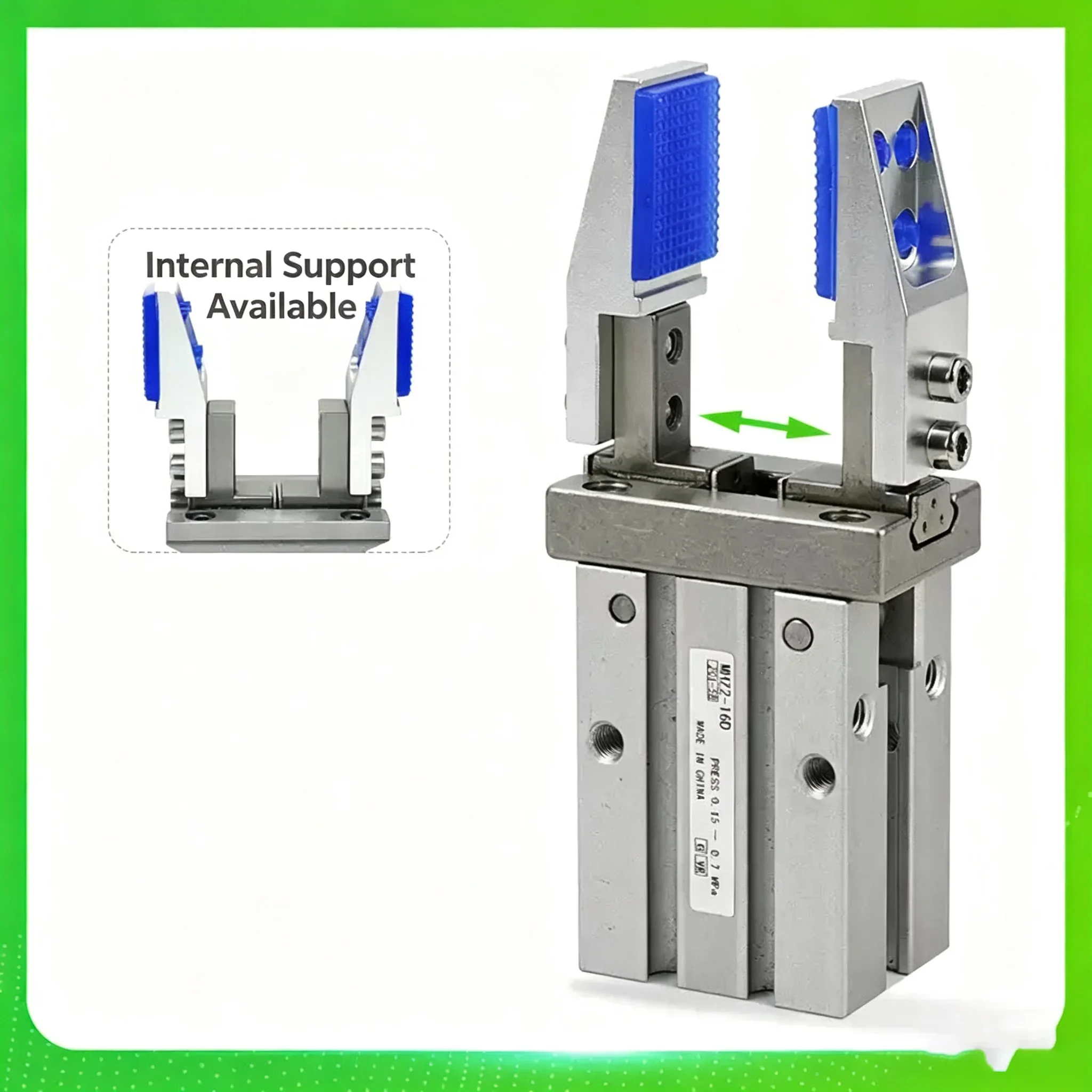 HLH MHZ2 Pneumatic Cylinder Parallel Double Or Single Acting Gripper Original Replacement 10D 16D 20D 25D 32D 40D 10S 10C
