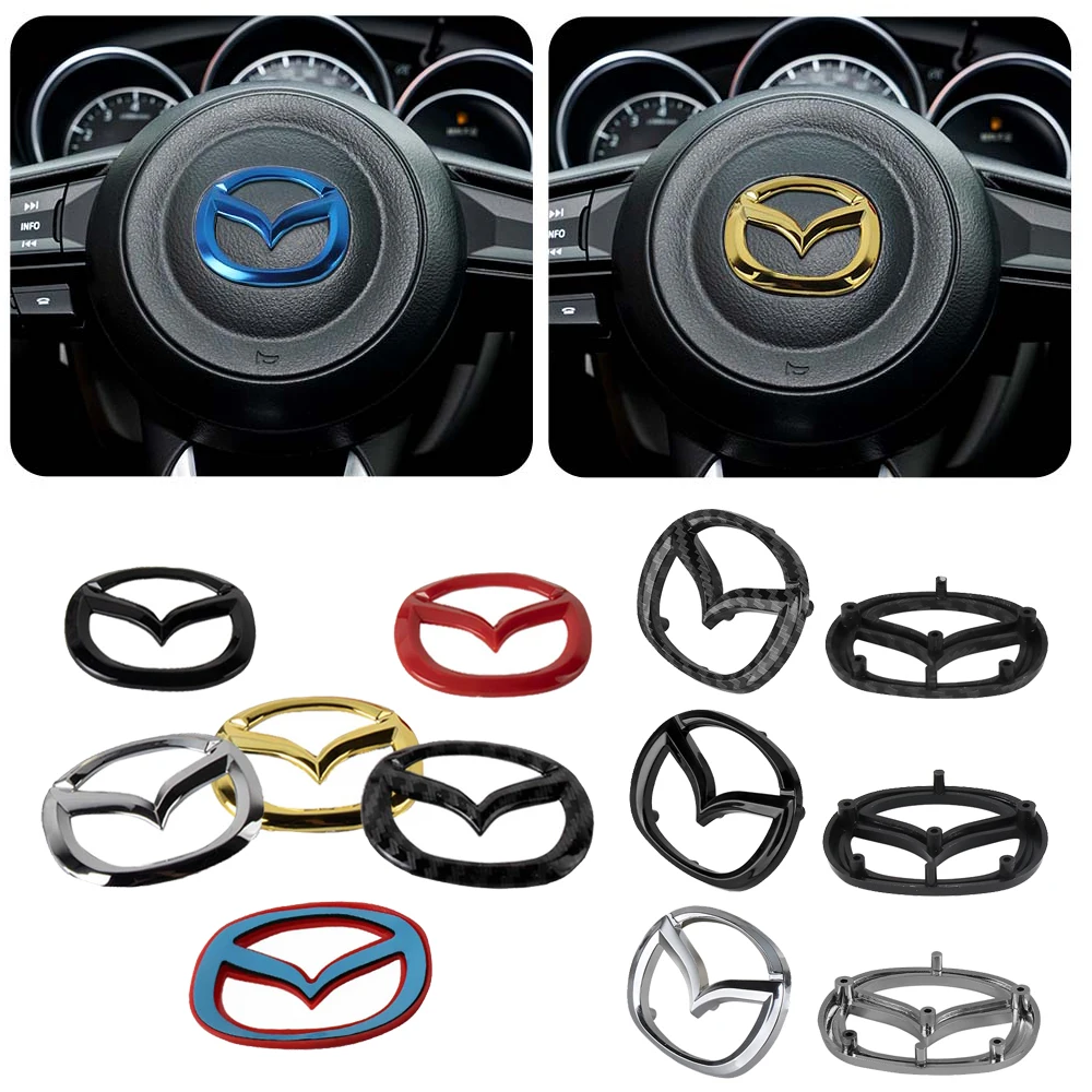 

Автомобильный руль, центральная эмблема, наклейки, аксессуары для Mazda 3 2 6 CX30 CX5 CX3 CX60 MX-5 CX30 Skyactiv 323 626 Angksela 626