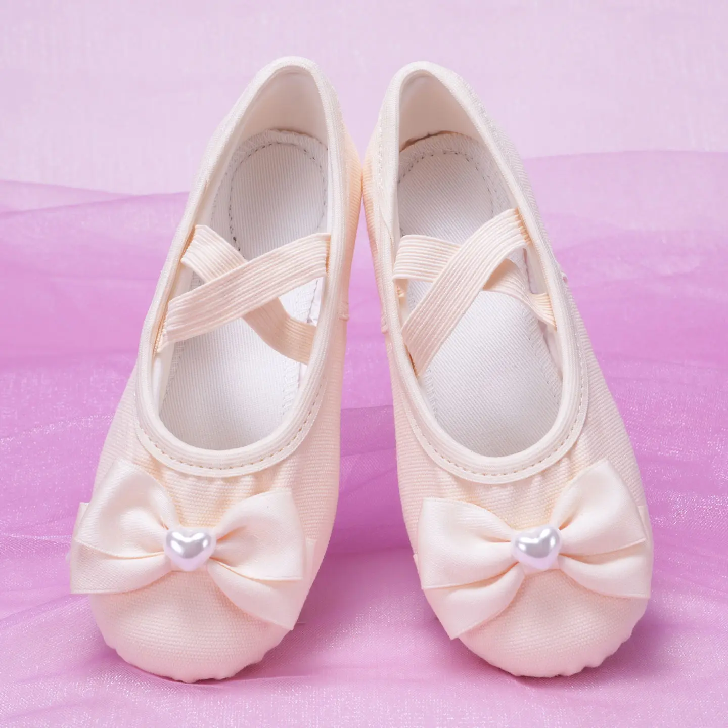 ballet flats for dancing for children bow pearl heart dance shoes woman for ballroom dance ballet flat woman sneakers	Princess