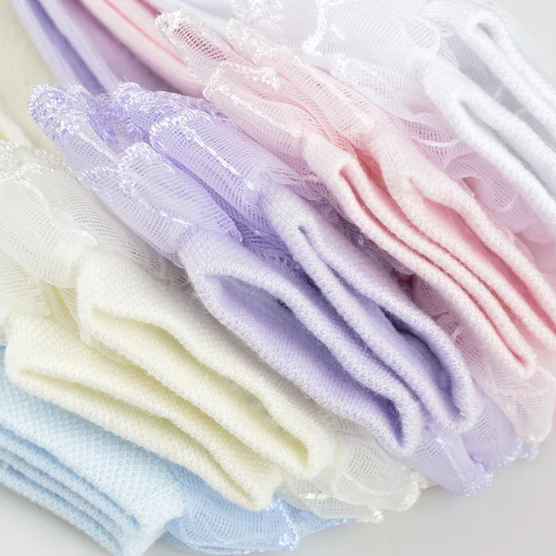 1Pairs Cotton Lace Ruffle Princess Mesh Breathable Socks Children Ankle Short Sock White Pink Blue Baby Girls Kids Toddler image 3