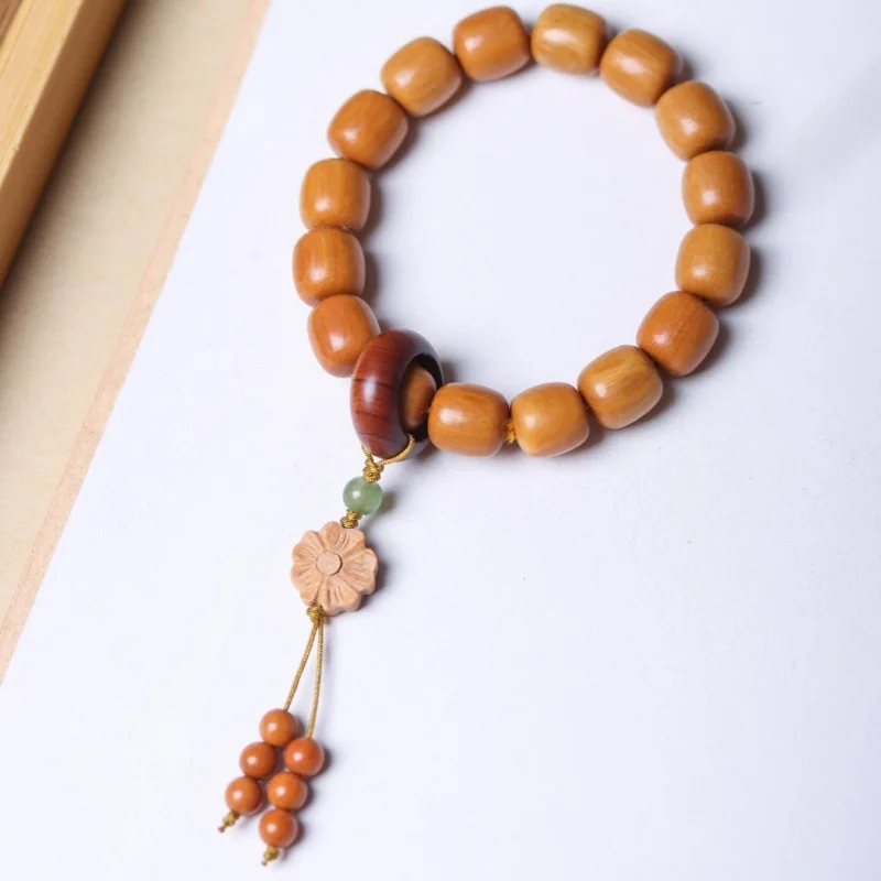 

Indonesian Sandalwood DIY Bracelet for Men and Women, Ethnic Style Agate Crystal Accessories, Buddhist Prayer Beads