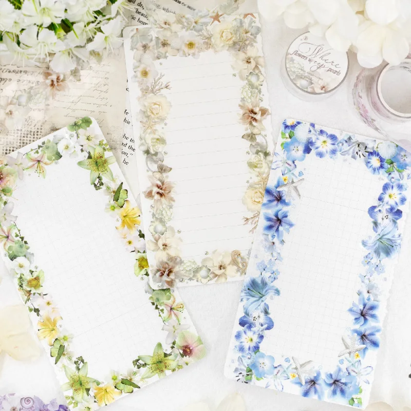 1Pcs Aesthetic Floral PET Washi Tape, Pre-Cut Blossom Decor Tape for Handmade Crafts