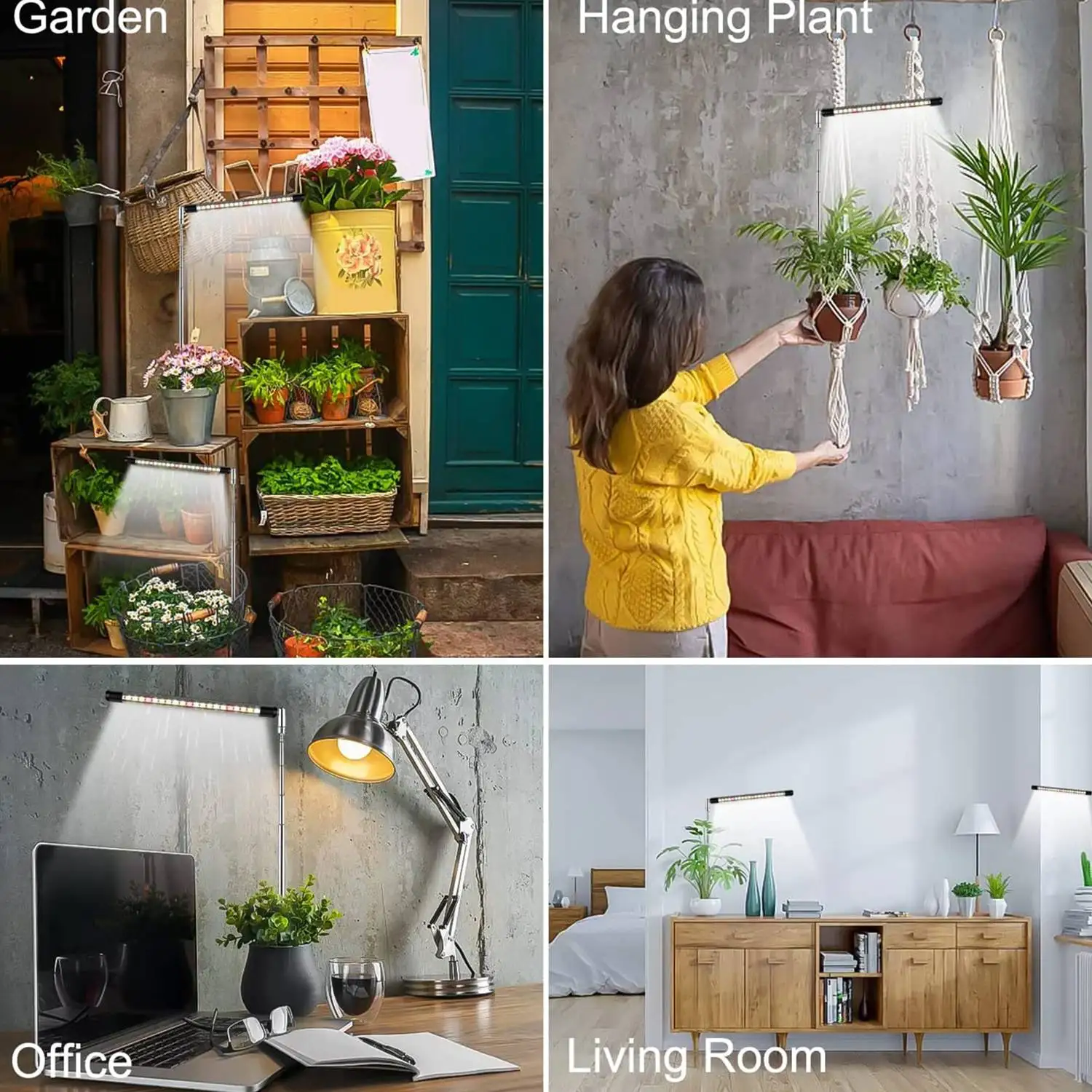 A67P-Full Spectrum LED تنمو أضواء للنباتات الداخلية مع ارتفاع قابل للتعديل، 3 طيف إضاءة، مؤقت تلقائي 3/9/12 ساعة قابس أمريكي #5