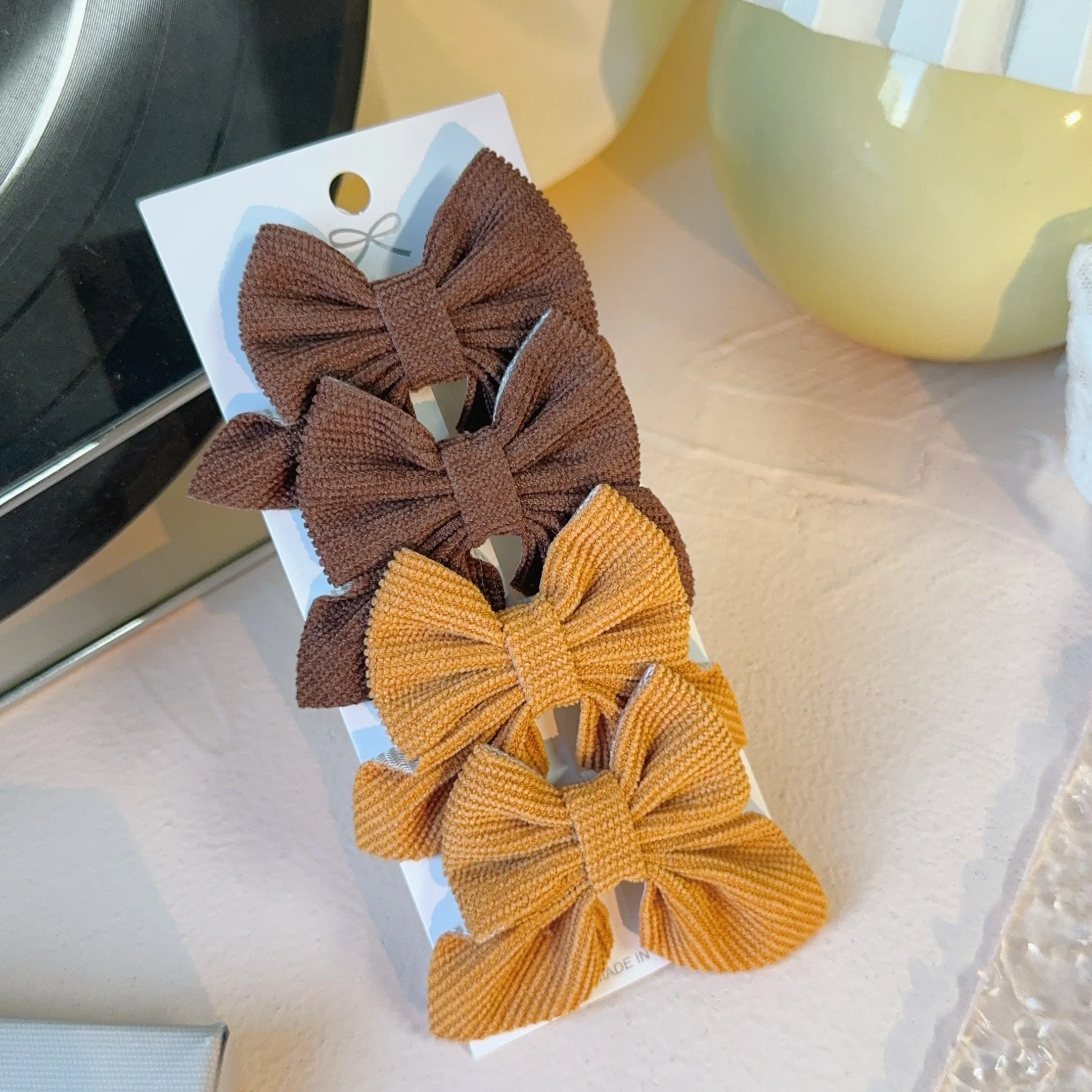 4/10 Stück Cord-Haarspangen für Kinder, Große Mädchen-Haarschleifen, Niedliche Haaraccessoires Geeignet für Kinder, Babys und Jugendliche – Detail 18