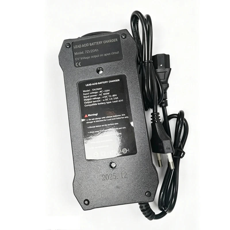 72V 20AH Smart Charger Rechargeable Lead Acid Battery Power Charge Adapter Charger For Electric Car DC 89V 2.8A EU US Plug
