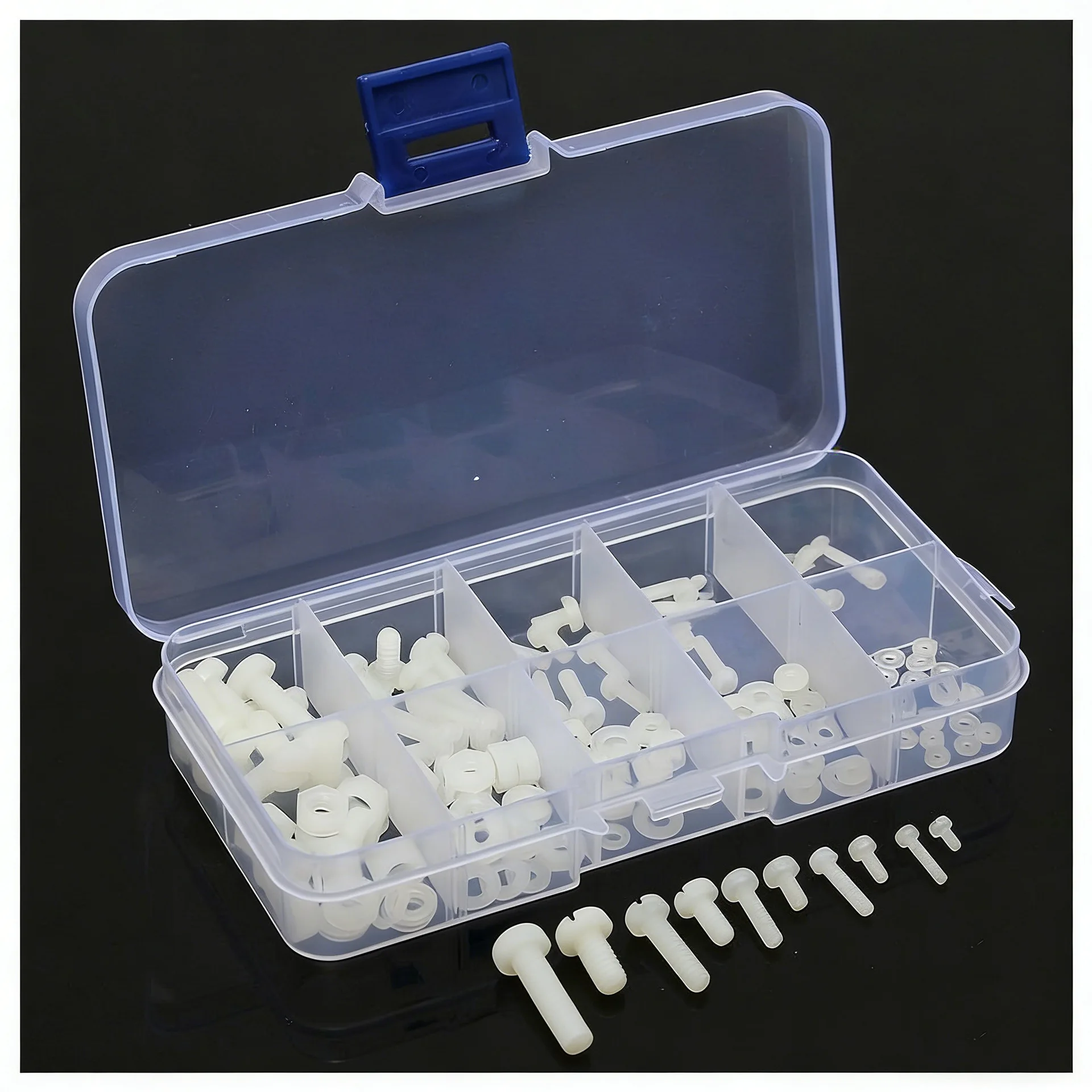 

Подходит для оборудования 150ocs, нейлоновых пластиковых винтов, гаек, шестигранных гаек, коробок для винтов.